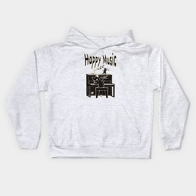 Happy music Kids Hoodie by BATKEI